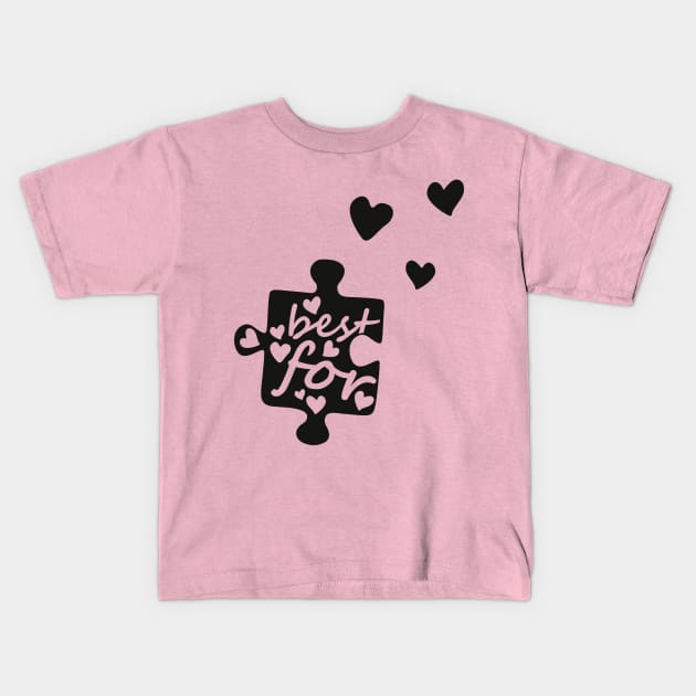 Best Friends Forever Connection Puzzle (left) Kids T-Shirt by XOOXOO